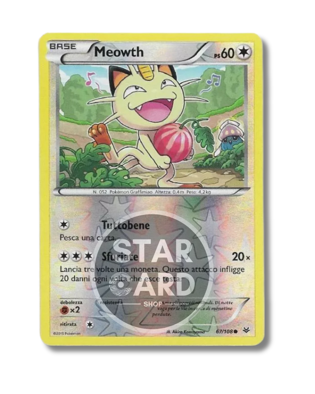 Meowth XY Reverse Holo - (ROS 67)